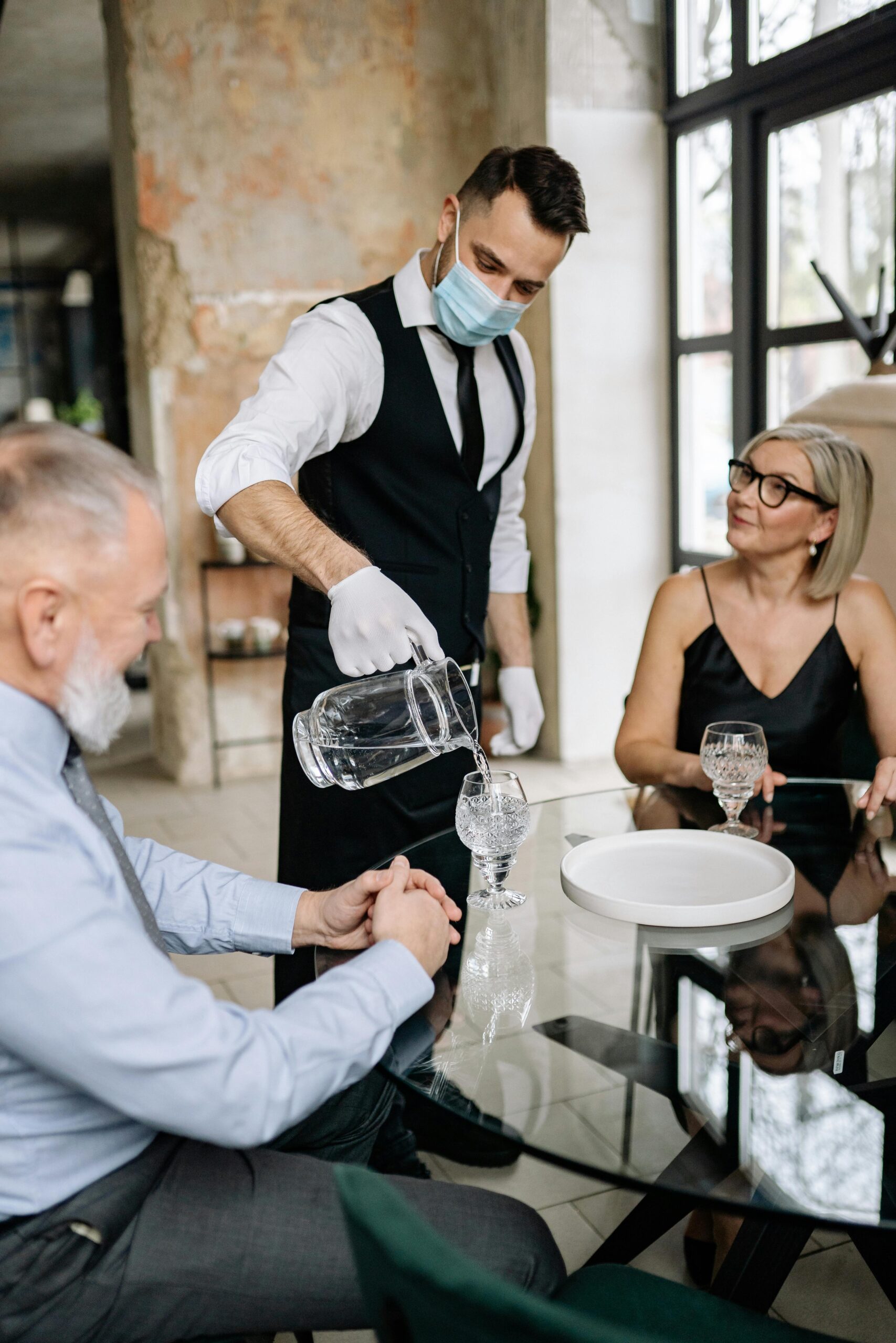 waiter serving