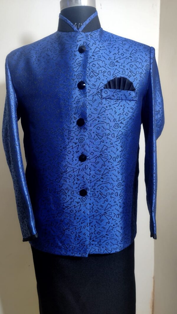 "Blue sherwani outfit"